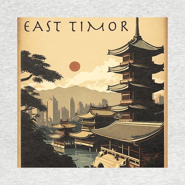 East Timor Vintage Travel Art Poster by OldTravelArt